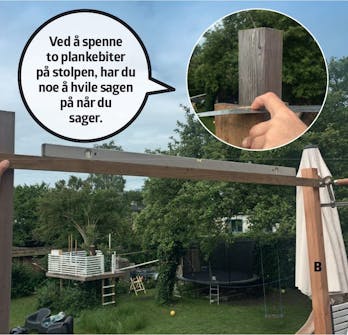 Enkelt overbygg på terrassen Enkelt overbygg på terrassen